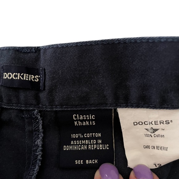 Docker Classic Khakis Shorts Navy Blue Size 12 - Picture 6 of 8